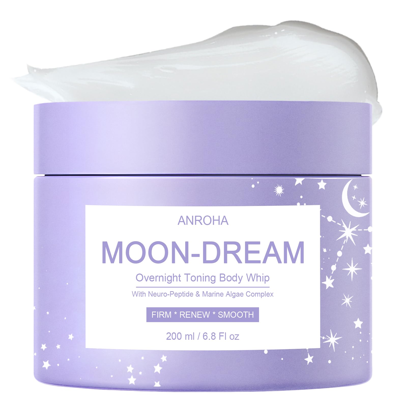 Anroha Moon Dream Overnight Toning Whip texture looks silky and spa-like.