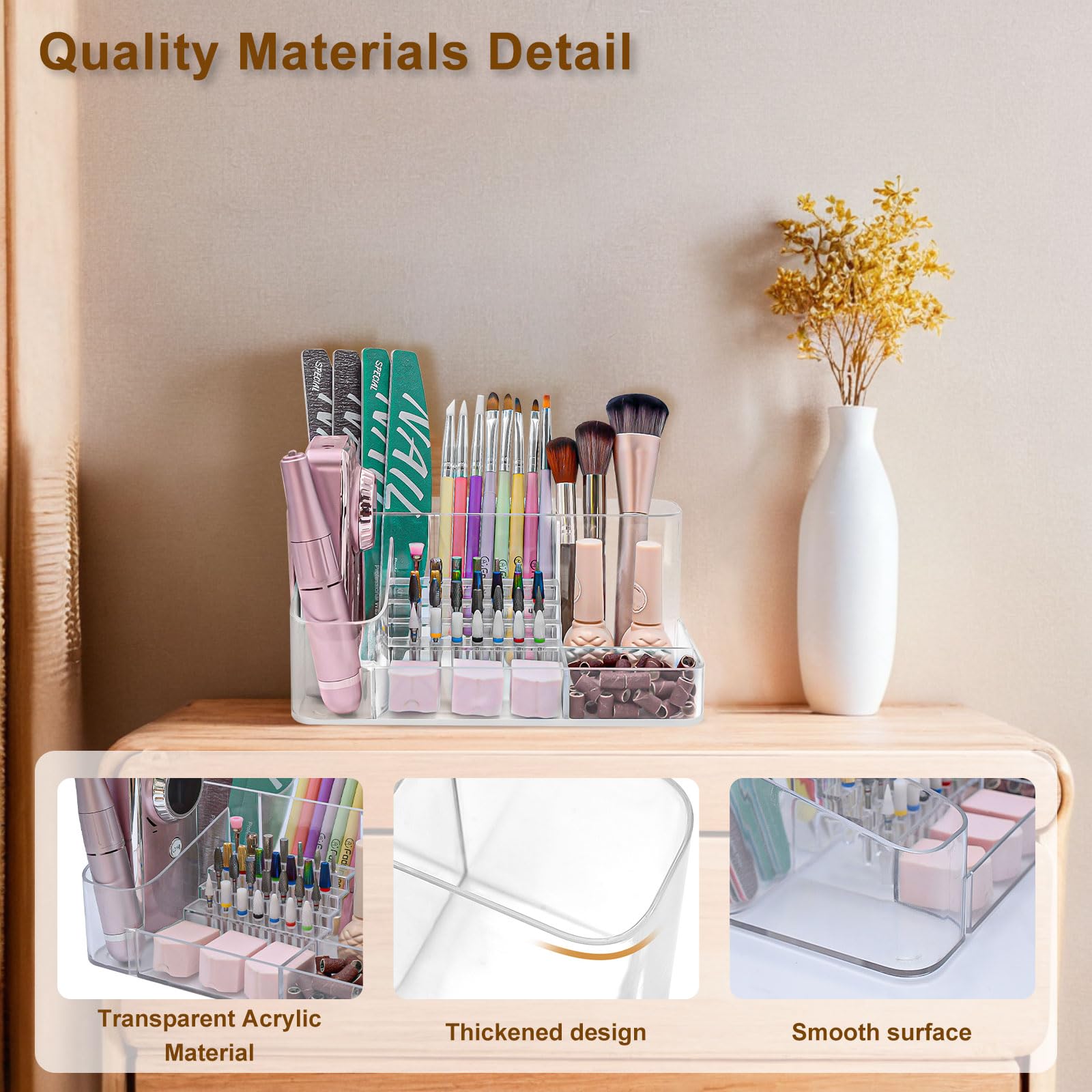 AnRui Nail Drill Holder side layer with drill machine space