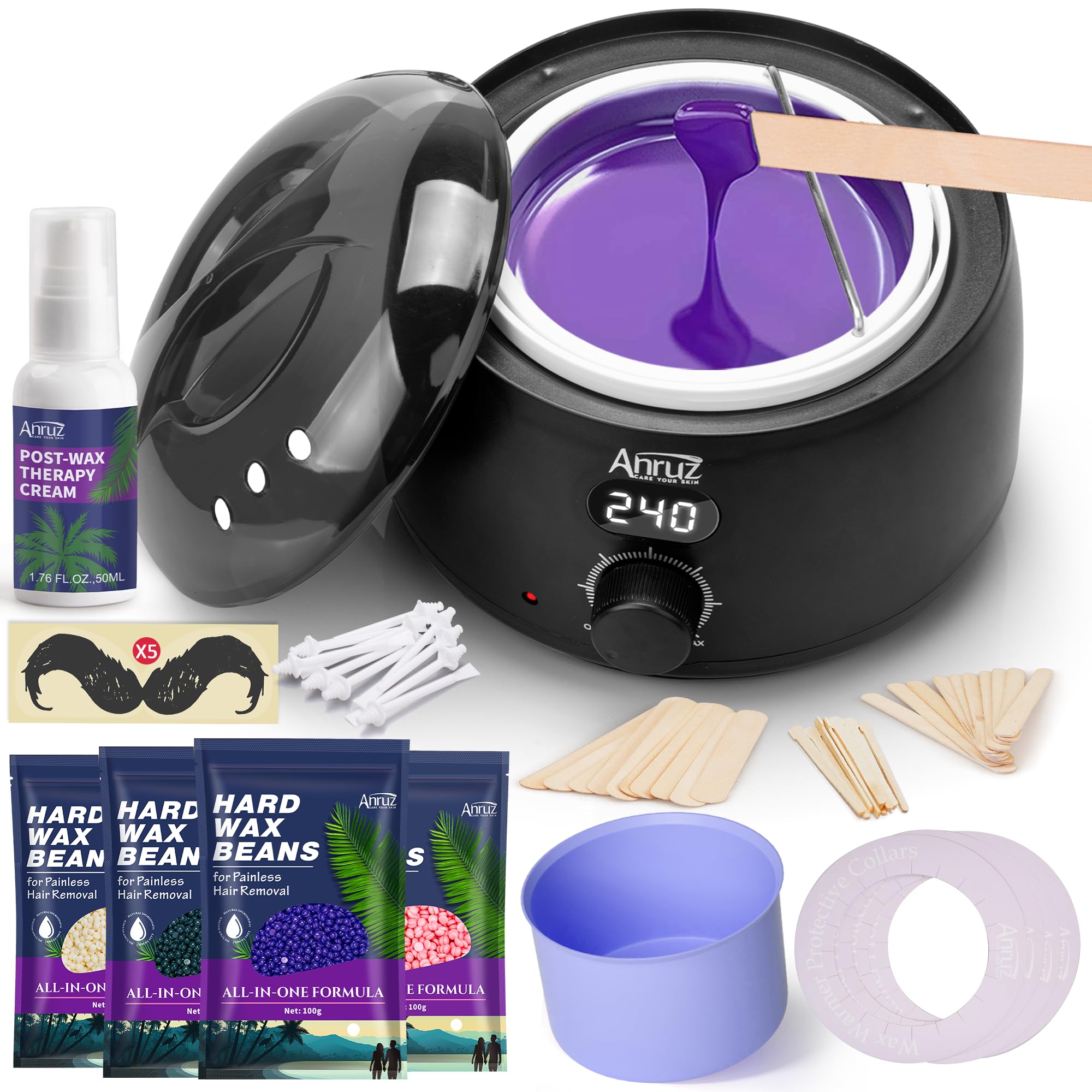 ANRUZ waxing kit digital display for precise home waxing