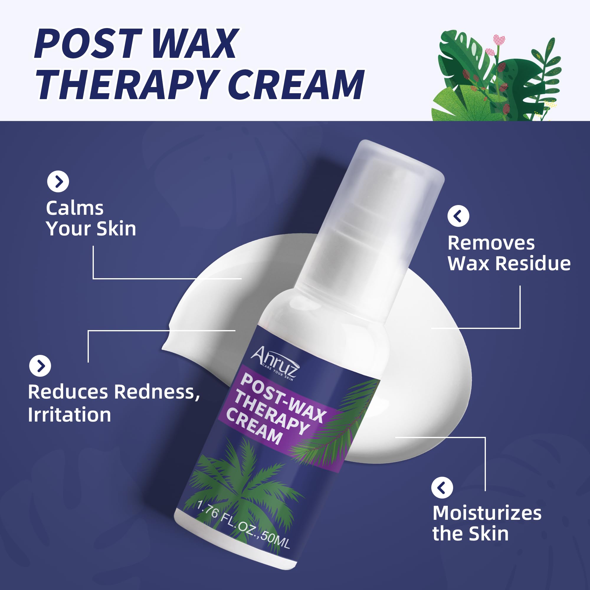 ANRUZ rose wax beads for gentle skin