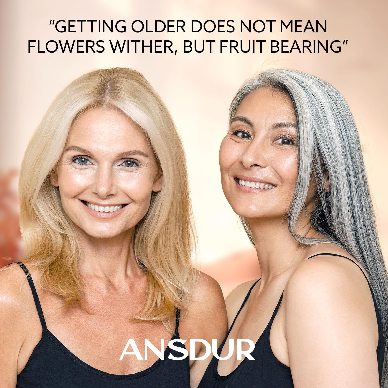 ANSDUR serum after absorption reveals dewy, even-toned skin.
