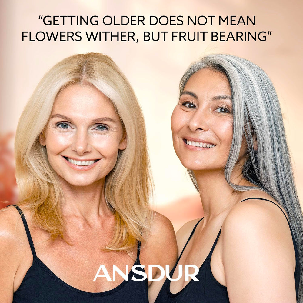 ANSDUR serum after absorption reveals dewy, even-toned skin.