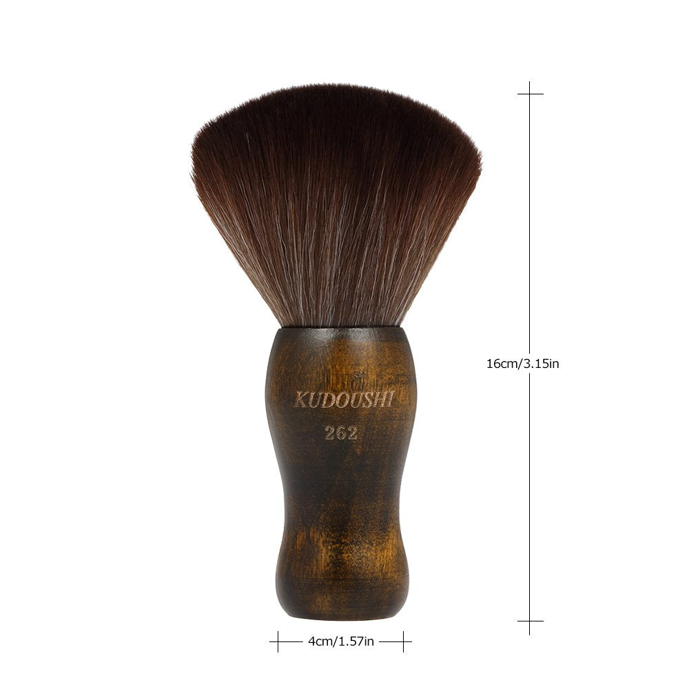 Anself soft fiber neck duster feel demonstrates gentle brushing around ears and neck.