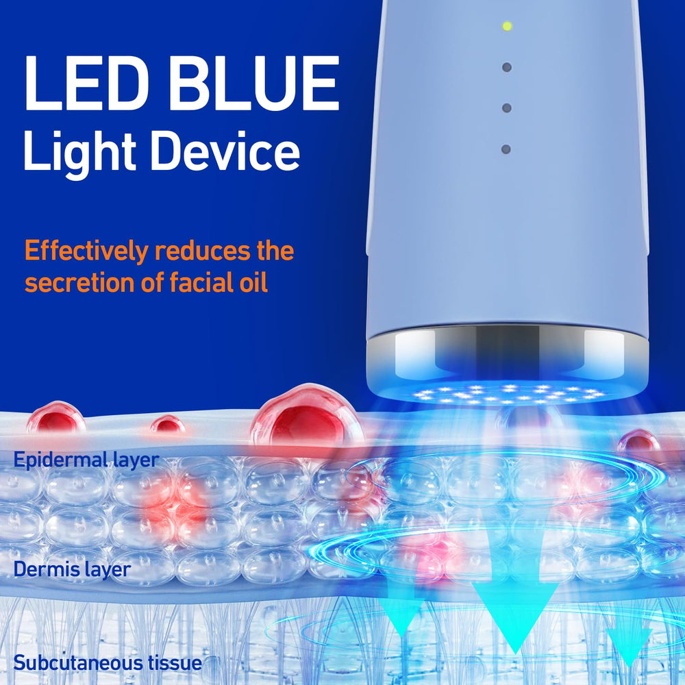 ANSIOVON blue-light therapy device battery-powered wand during sessions for convenient on-the-go treatment.