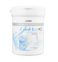 Anskin Modeling Mask Powder Pack Cool Ice jar shows a cooling mask base for soothing skincare.