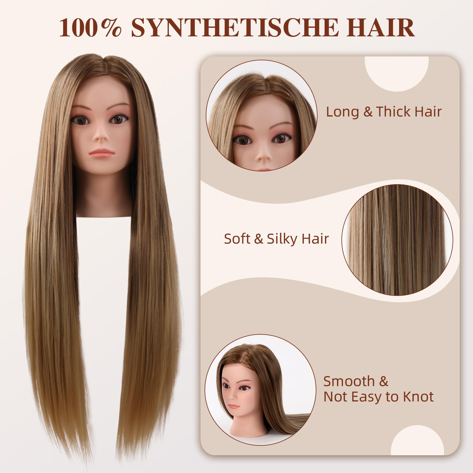 Anstar blonde gradient closeup highlights realistic texture for precision work