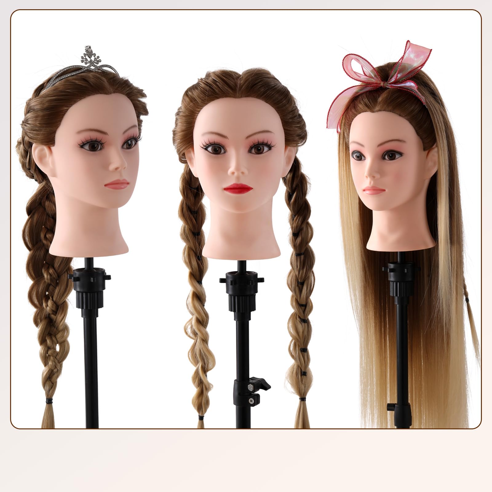 Anstar hair styling practice doll supports creative experiments with braids and updos