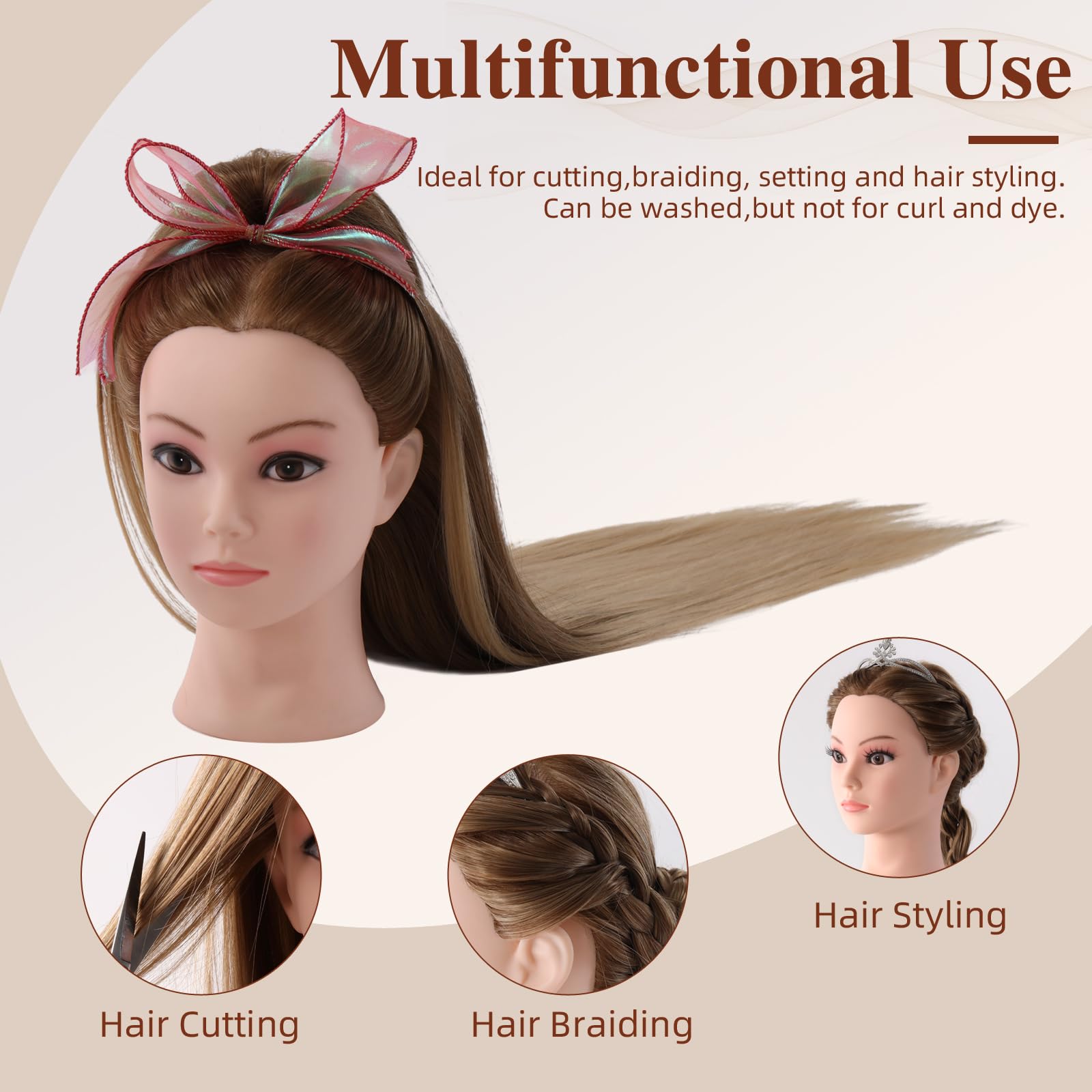 Anstar mannequin head table clamp included for stable hands-free styling sessions