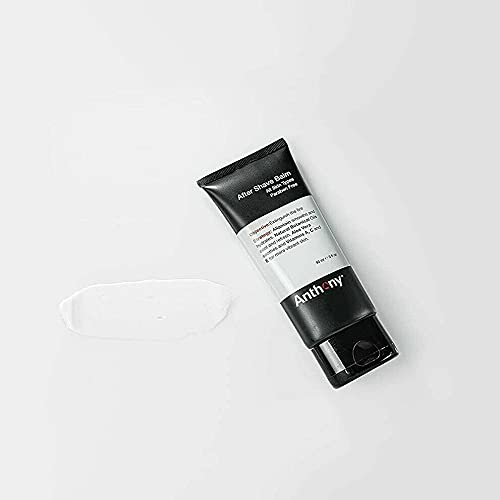Anthony After Shave Balm packaging closeup emphasizes USA-made, cruelty-free quality.