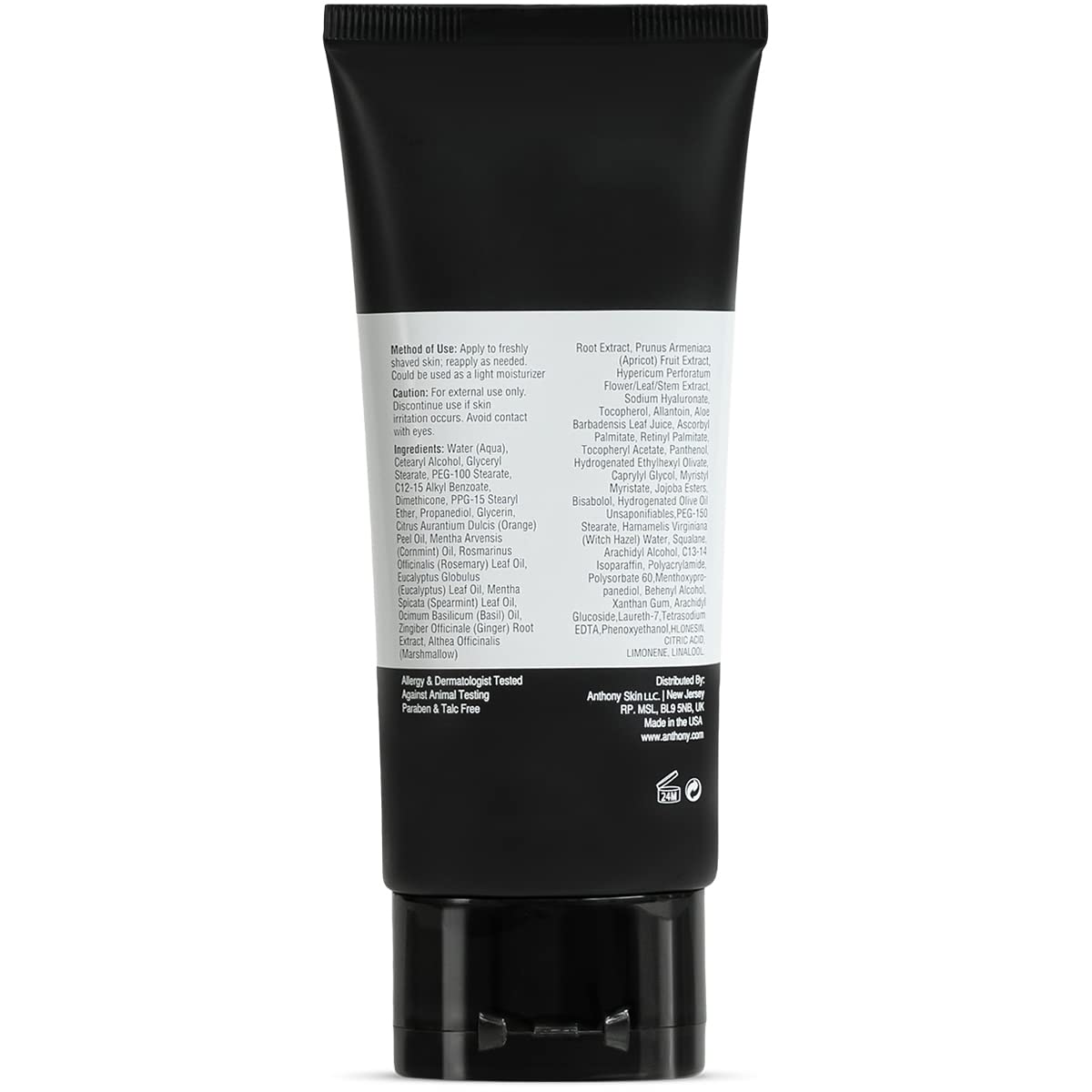 Anthony After Shave Balm rosemary component hints at anti-irritation and even tone.