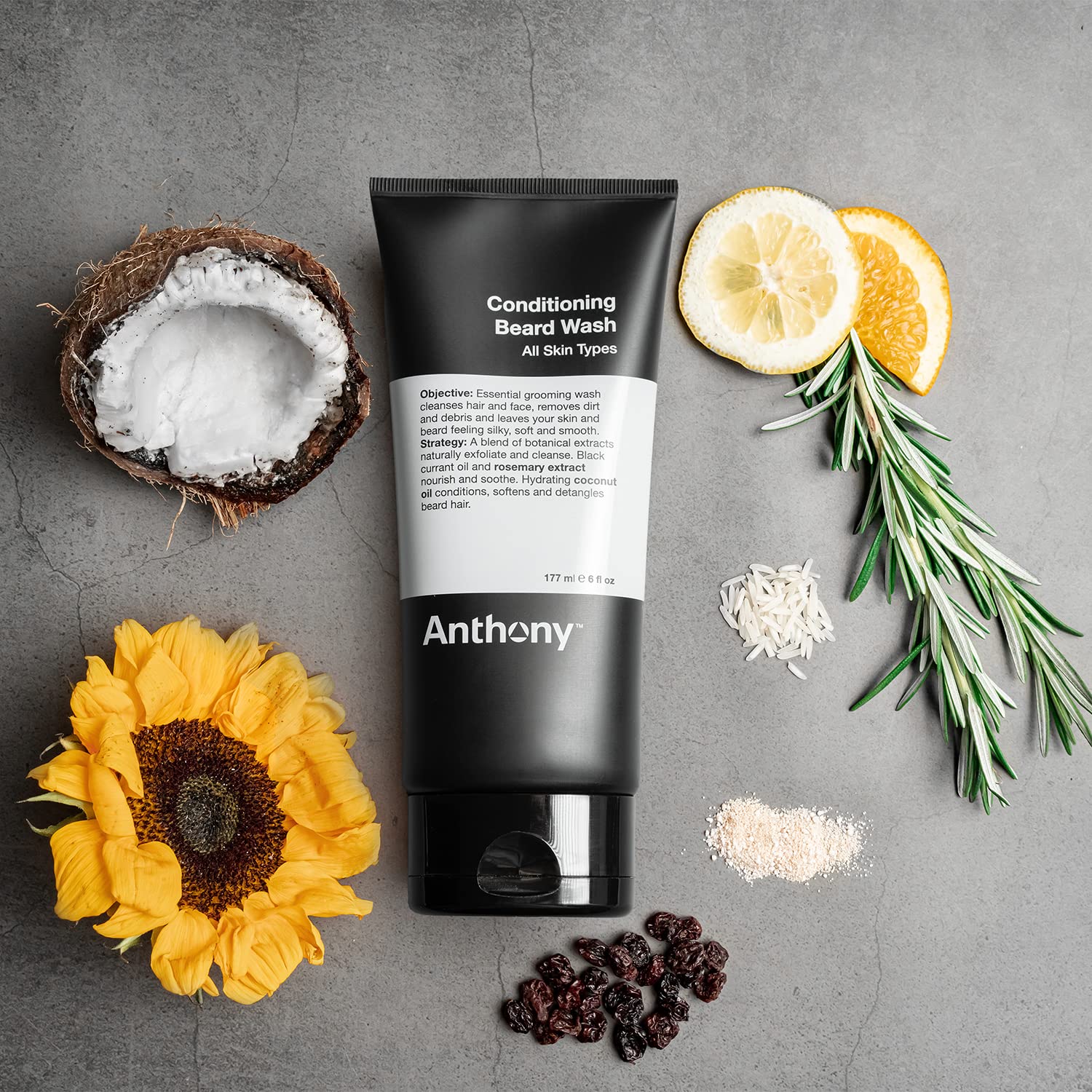 Anthony Conditioning Beard Wash applying routine shows detangling and smoothing in action.
