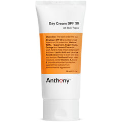 Anthony Day Cream SPF 30 bottle front view, daily protection ready for morning skincare.
