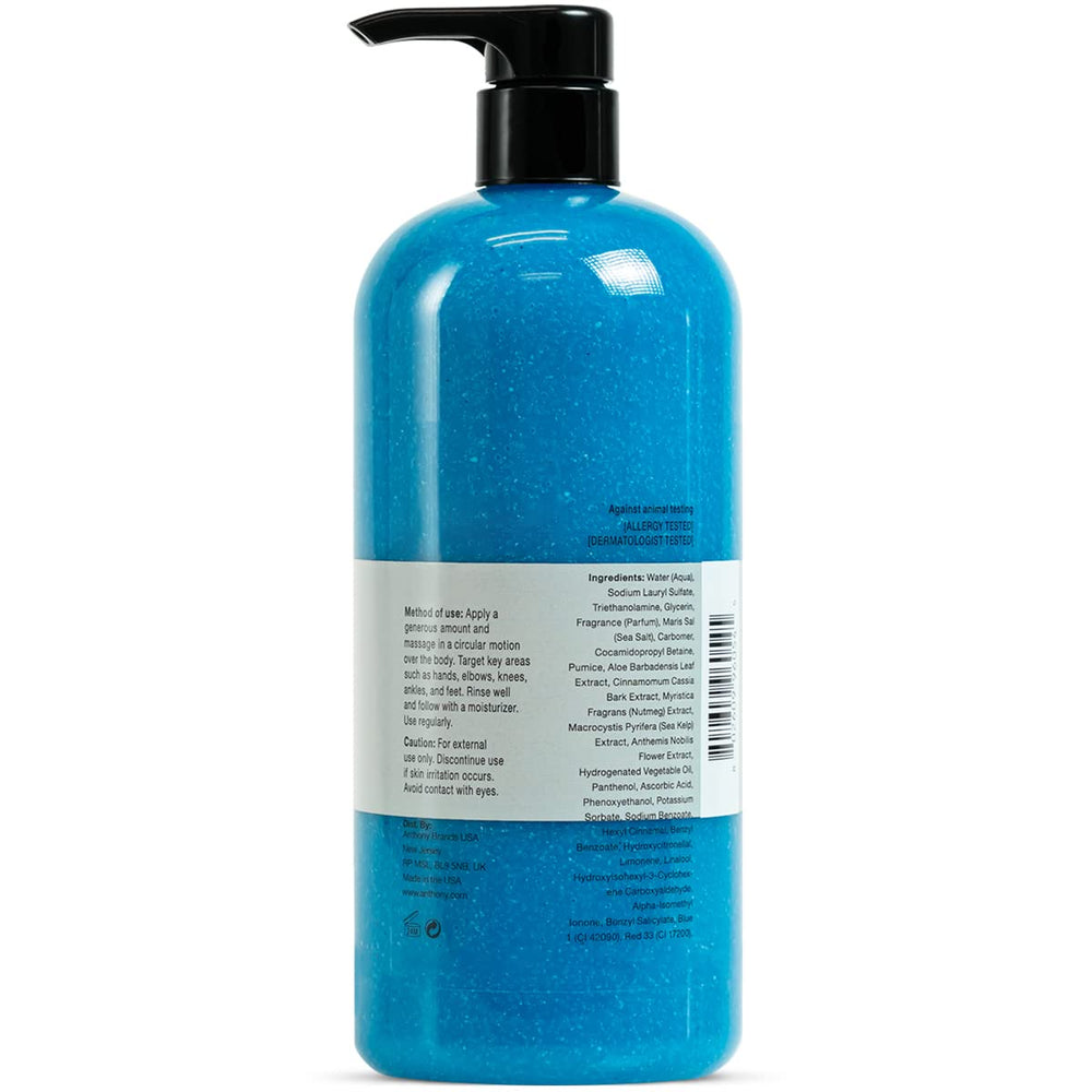 Anthony Exfoliating Body Scrub applied to rough elbows for smoother skin