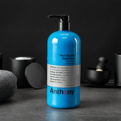 Anthony Exfoliating Body Scrub sea salt particles ready to remove dead skin