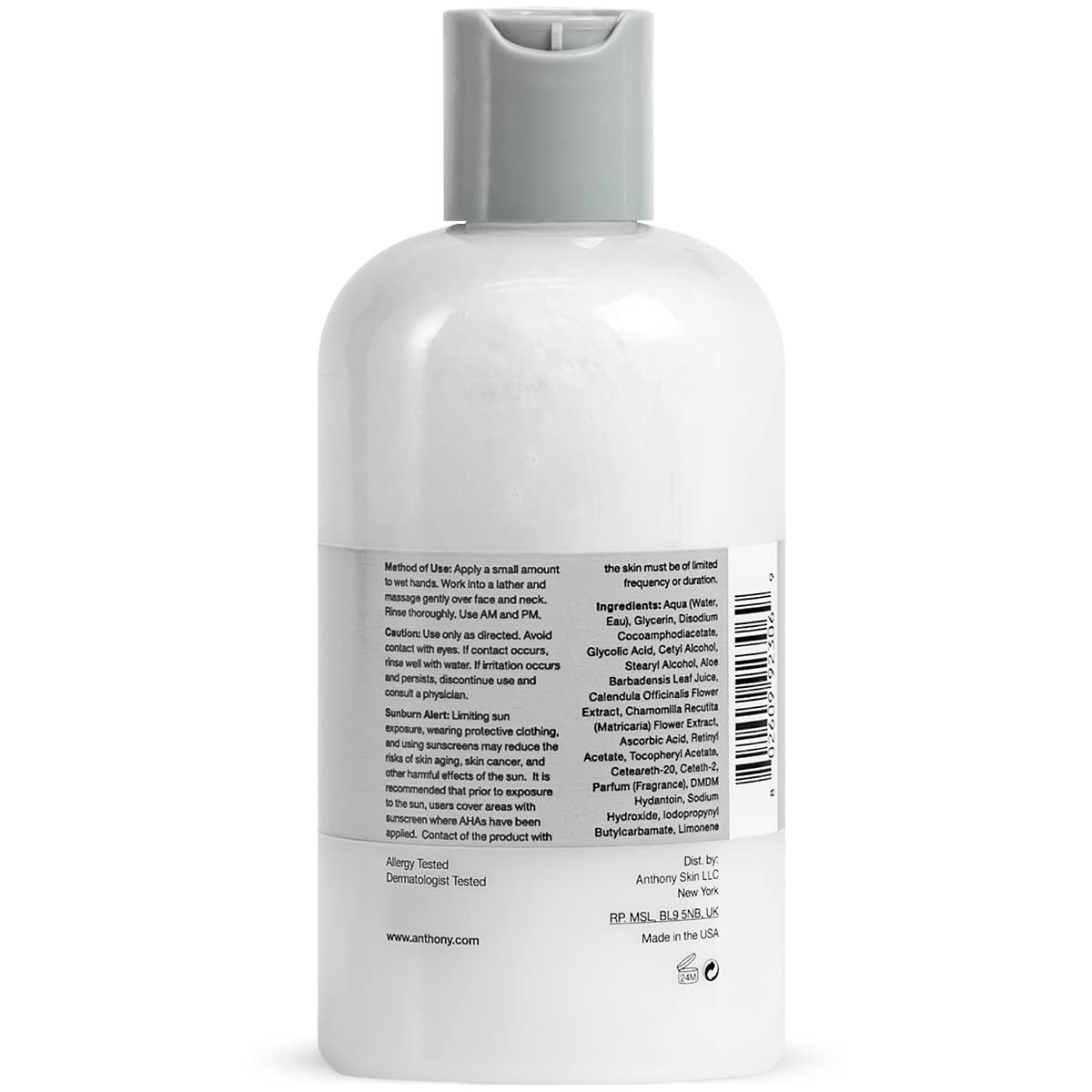 Application of Anthony Glycolic Facial Cleanser pre-shave for smoother results.