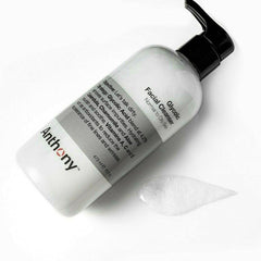 Anthony Glycolic Facial Cleanser daily use: non-foaming, gentle on sensitive skin.