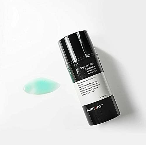 Anthony Ingrown Hair Treatment barber shop display signals trusted grooming brand for men.