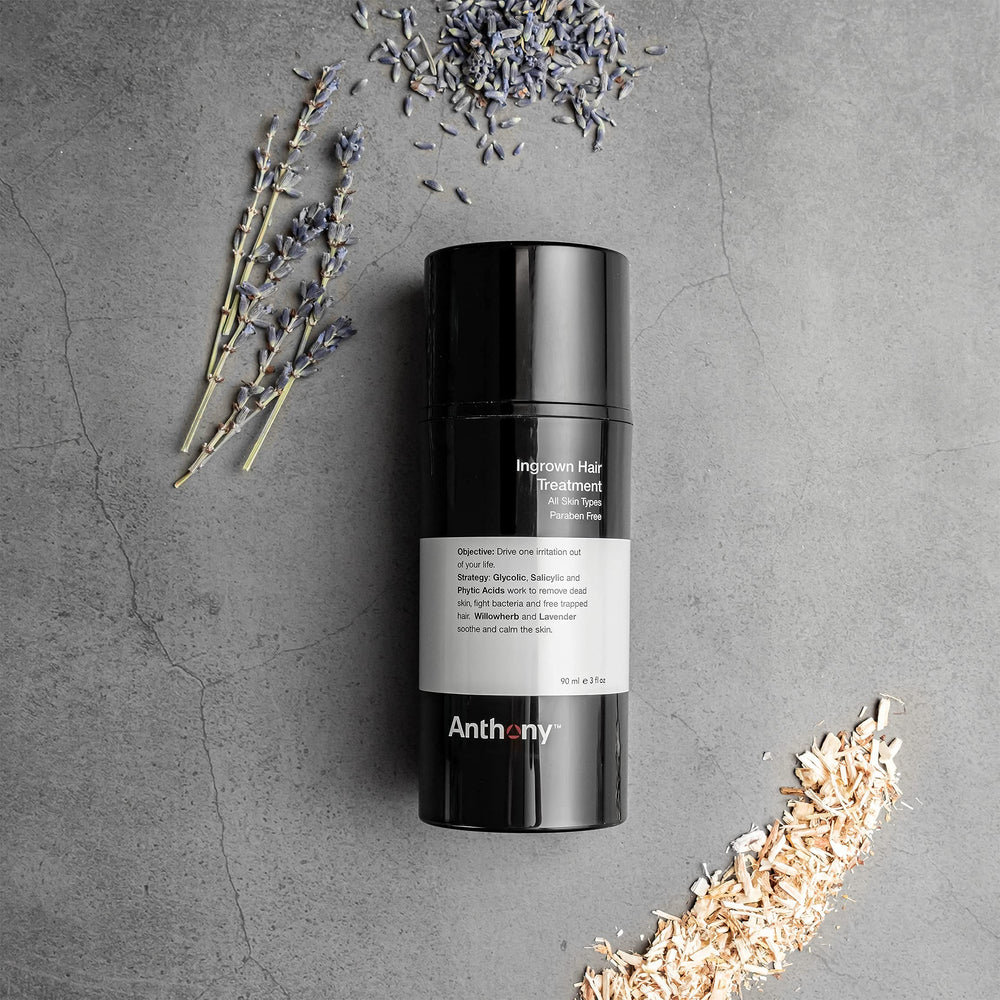 Anthony Ingrown Hair Treatment ingredients glow emphasizes glycolic and salicylic acids for clearer pores.