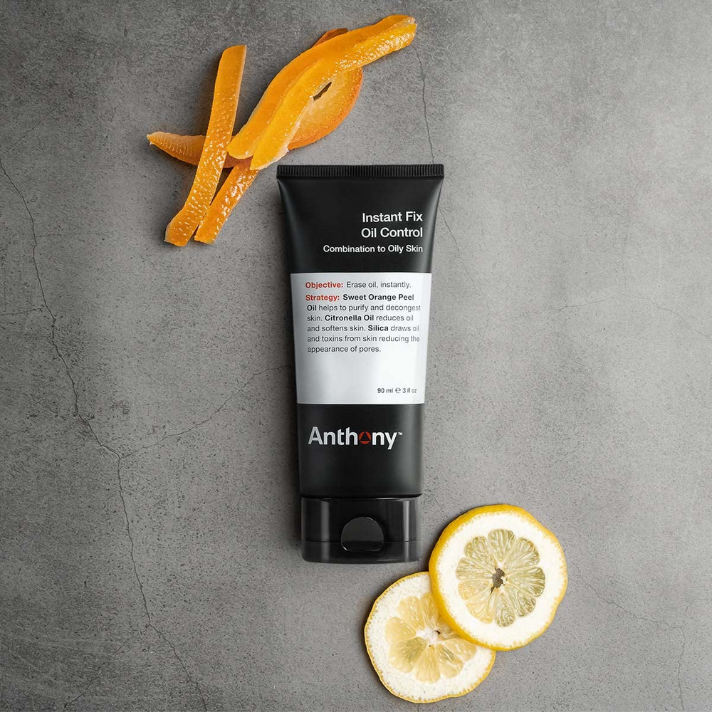 Anthony Instant Fix Oil Control lotion swatch shows hydrating, non-greasy texture