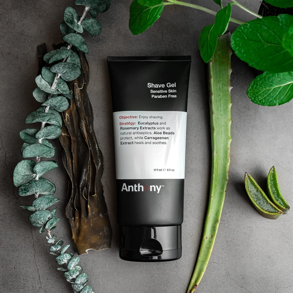 Anthony Shave Gel with eucalyptus and rosemary for a refreshing grooming experience