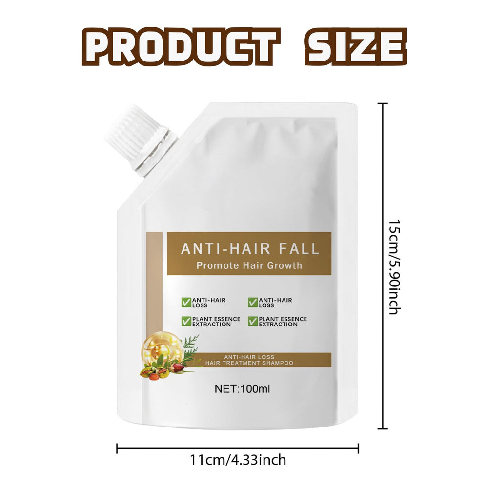 Anti-Hair-Fall-Shampoo packaging with 2-piece set for home use.