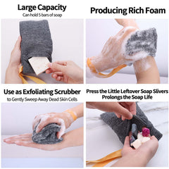 Antimbee gray mesh bag with foam-ready design for easy grip and lather