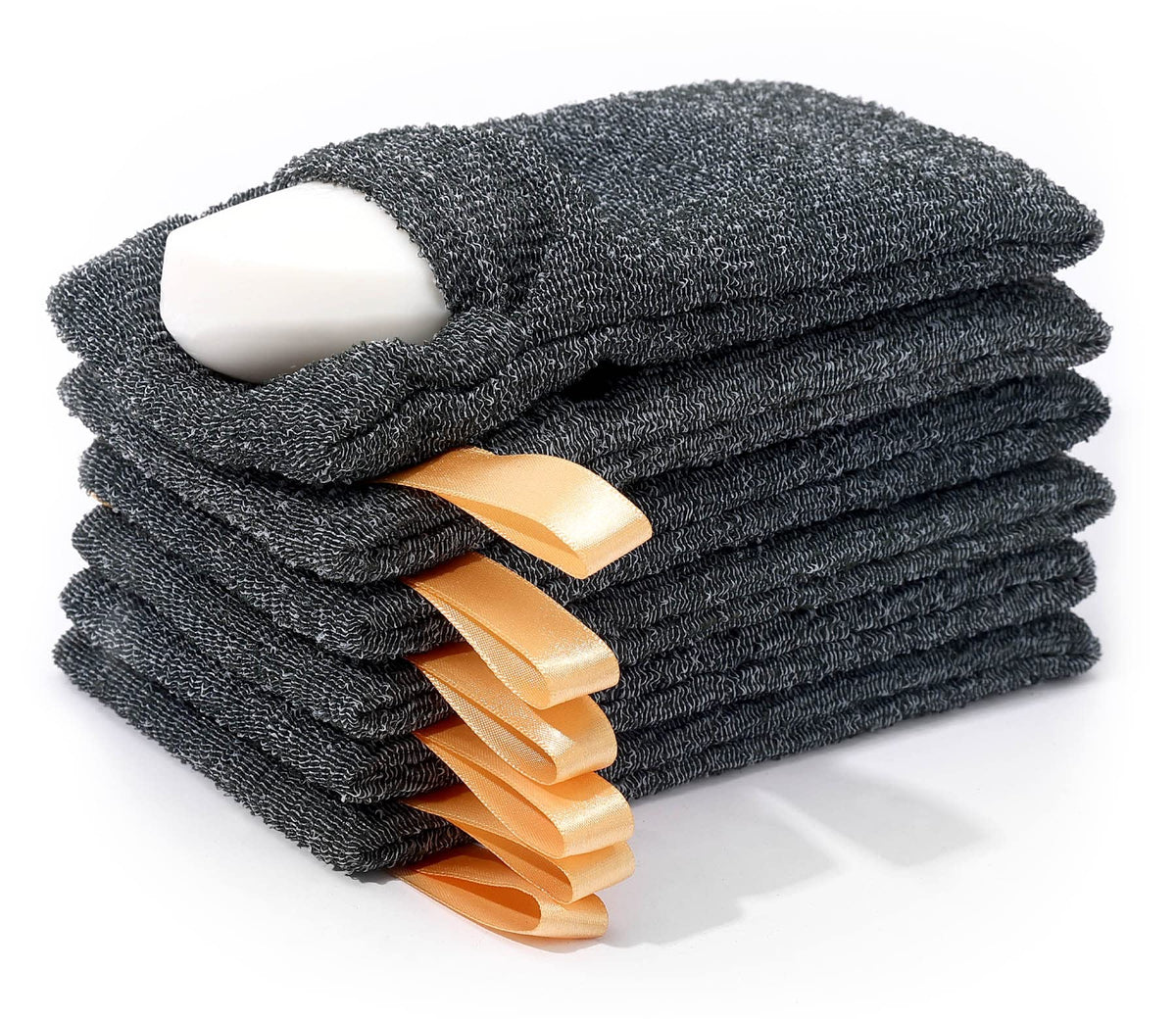 Antimbee soap-pocket-exfoliating-pouch front view for rich lather and soap saver