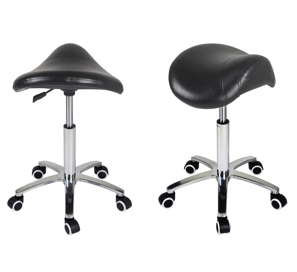 Antlu Saddle Stool with PU wheels demonstrates smooth movement and floor protection