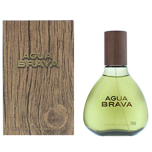 Antonio Puig Agua Brava packaging shot, classic masculine scent for daily wear.