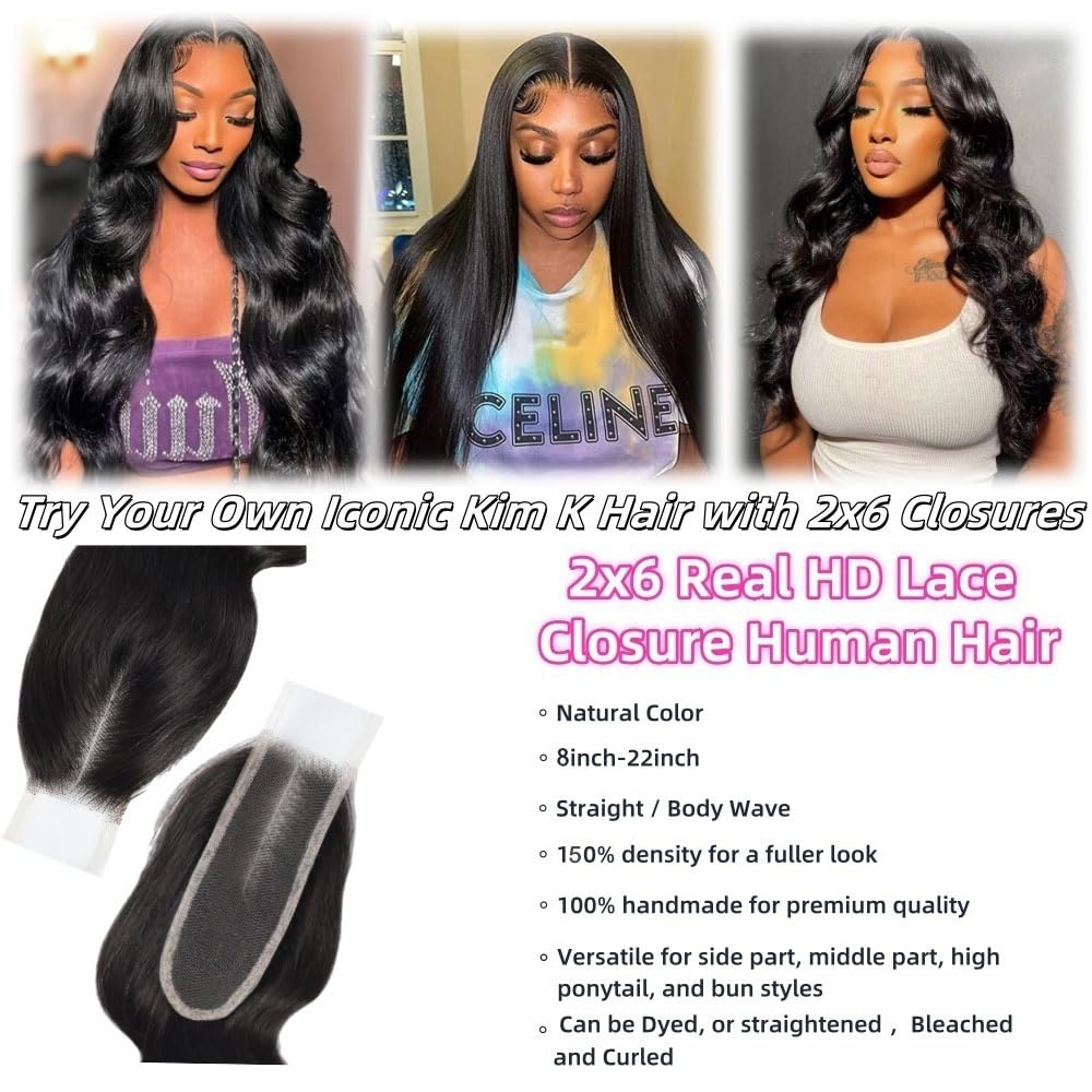 Anvnkl 2x6 HD lace closure on manikin style illustrates secure wear