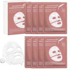 Anweina 8-pack collagen mask packaging highlights premium hydration and convenience.