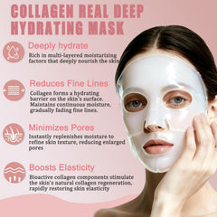 Anweina collagen mask overnight application demonstrates overnight nourishment for waking glow.