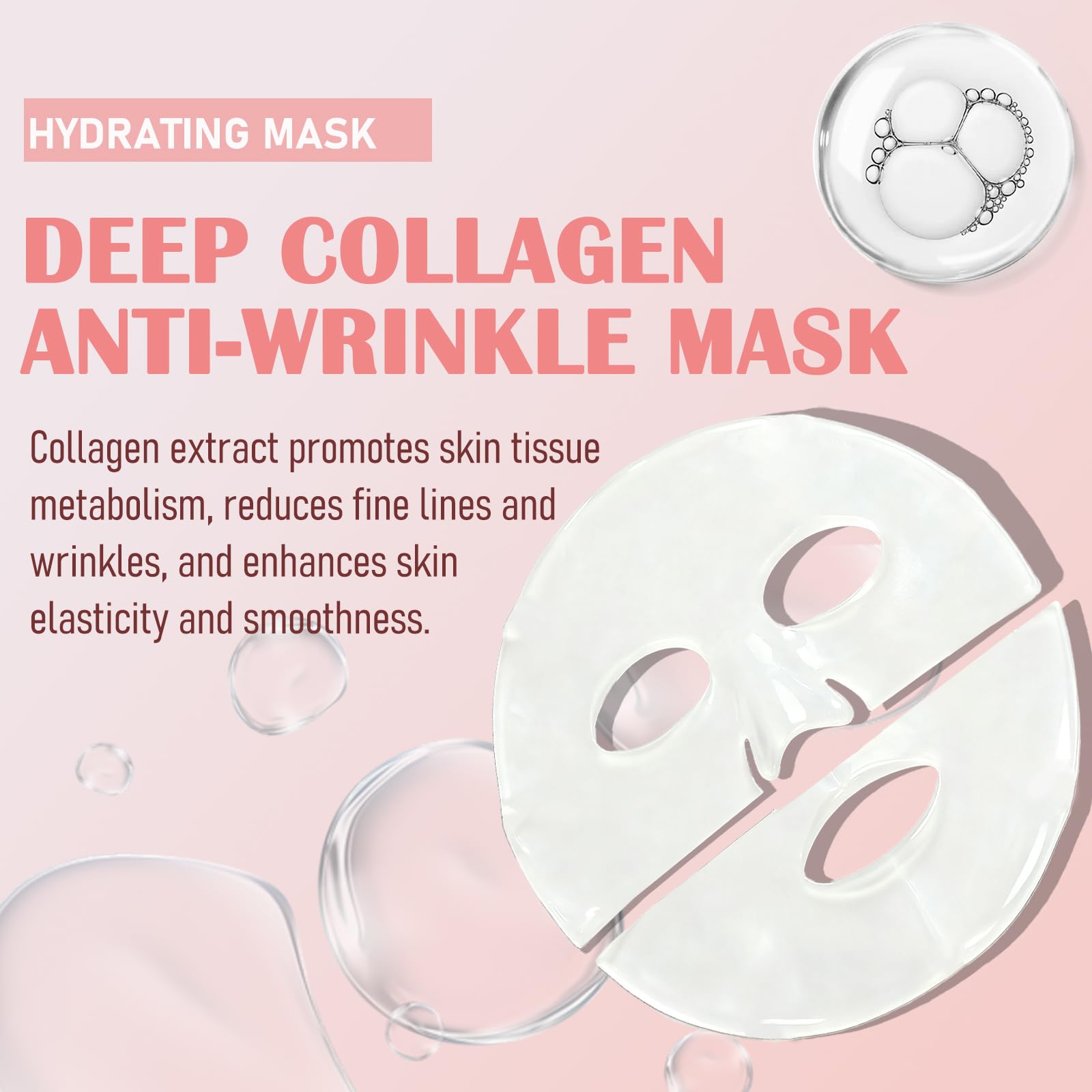 Anweina collagen mask skin elasticity boost closeup suggests firmer-look skin.