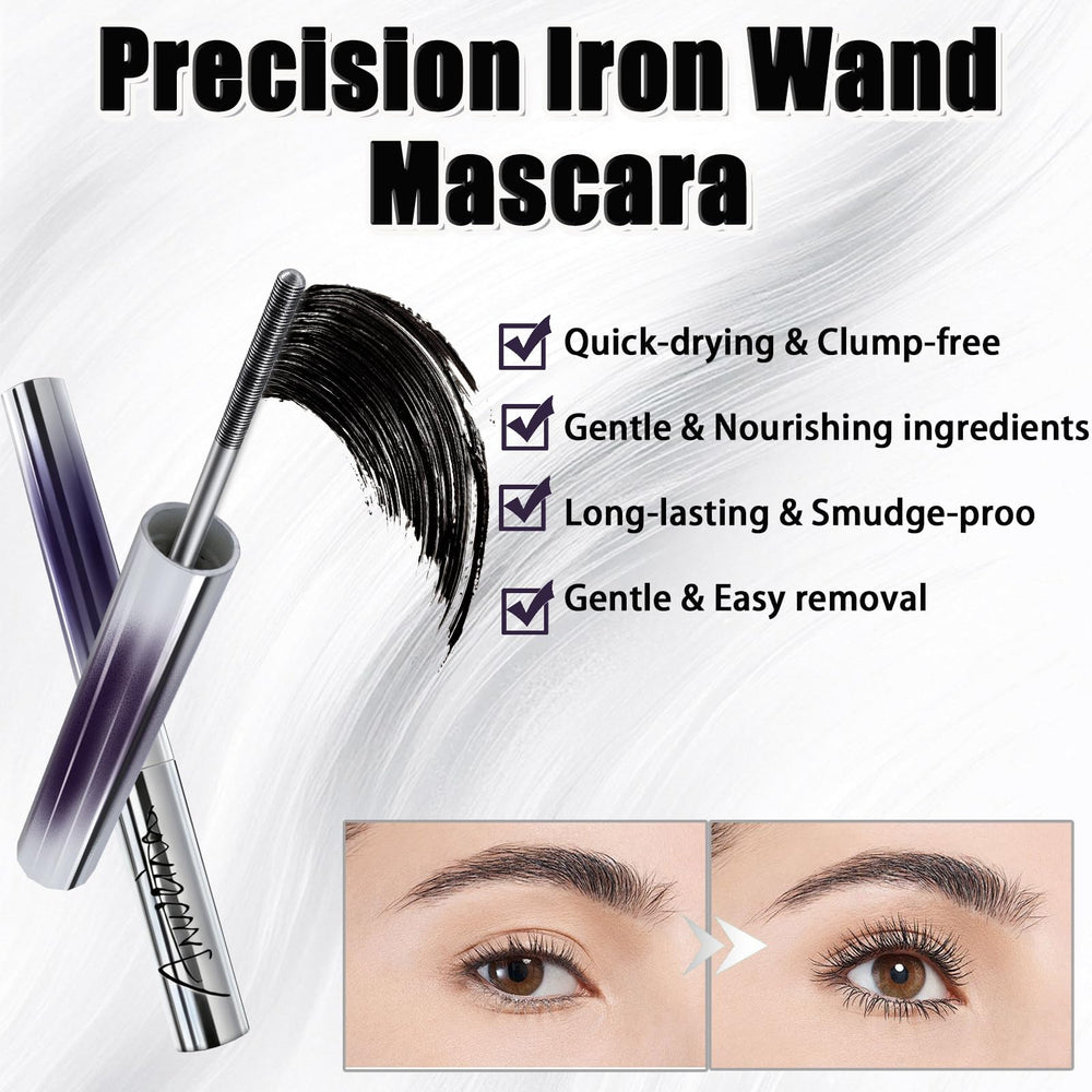 Anweina iron wand mascara 0.5mm thread design defines each lash with accuracy