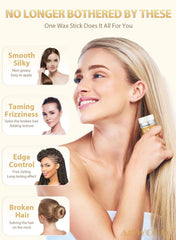 AnWoor wax stick frizz-control demonstrates sleek look.