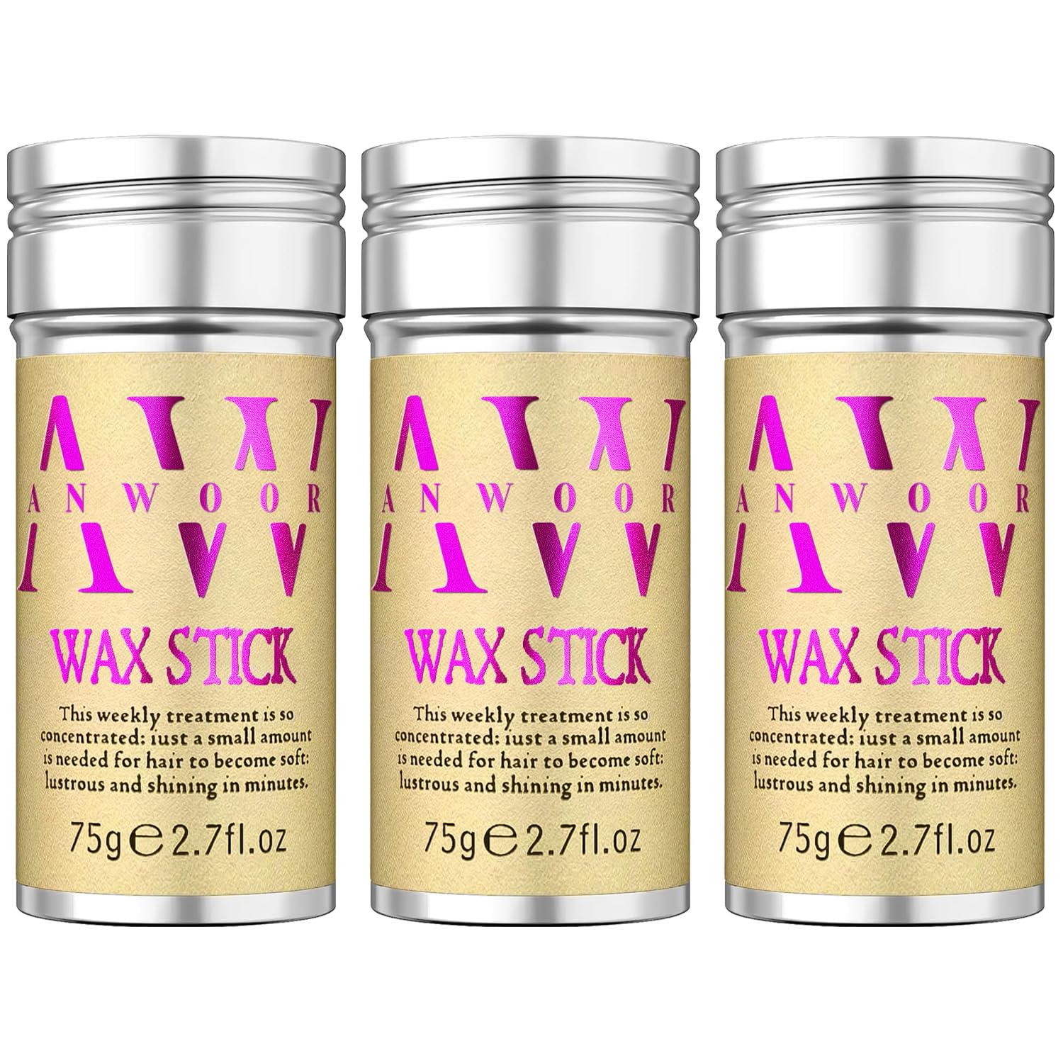 AnWoor wax stick hair application for targeted styling and neat results.