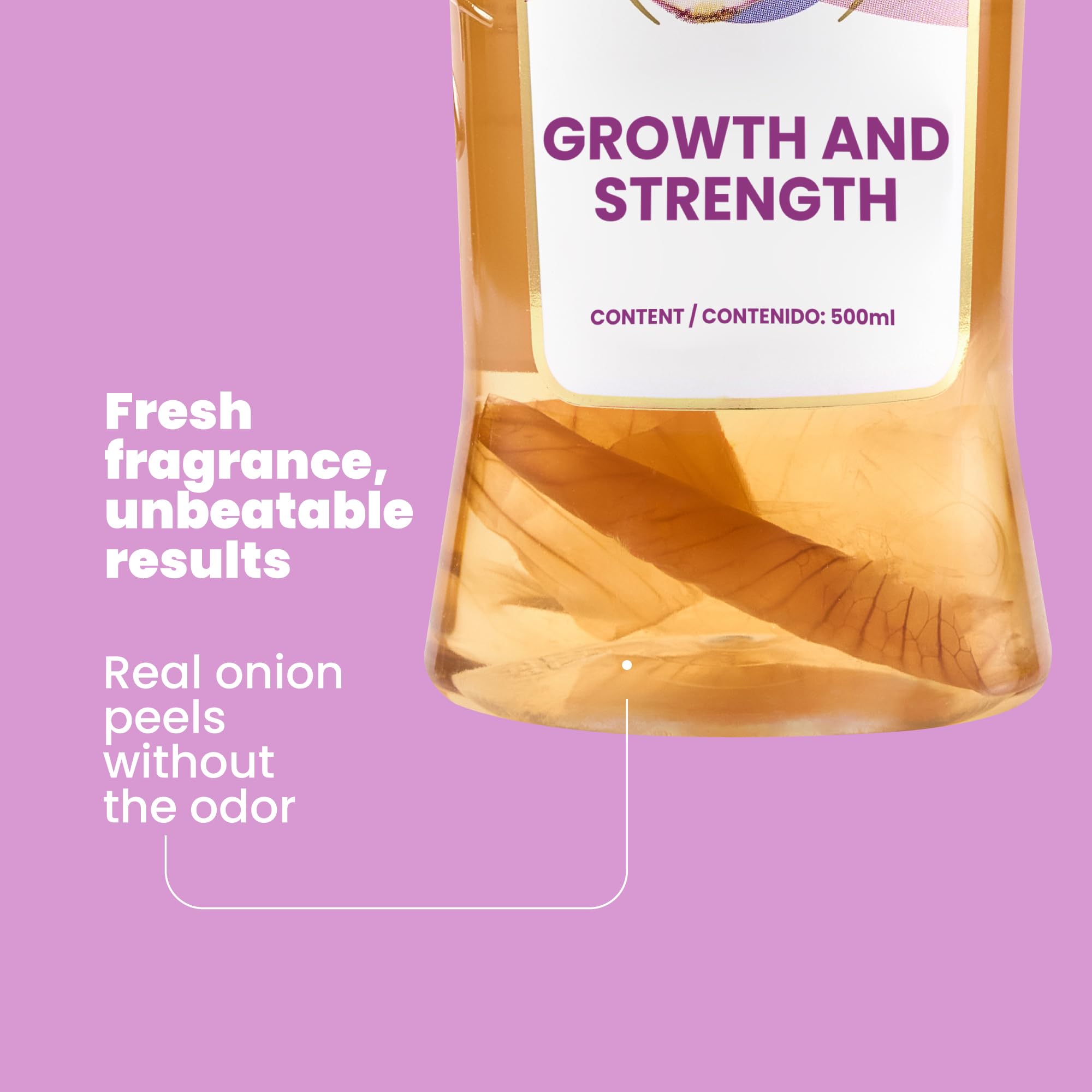 Anyeluz Onion Conditioner hair-brilliance close-up showing smooth strands