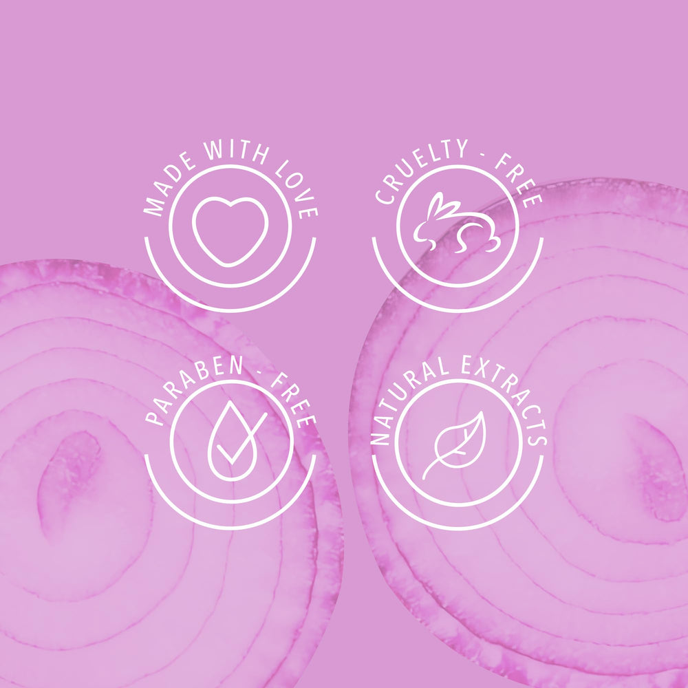 Anyeluz Onion Extract and Biotin benefits shown as root-support
