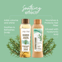 ANYELUZ rosemary shampoo-conditioner set on display for a coordinated hair care routine
