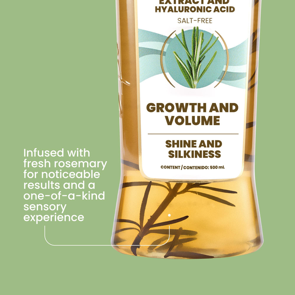 Anyeluz Rosemary Shampoo lather ready to cleanse and refresh scalp.