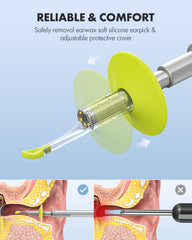Anykit otoscope 6-led lights illuminate the ear canal for better viewing.