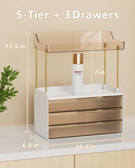 Anylady bathroom organizers reinforced steel frame supports heavy palettes and keeps surfaces tidy.