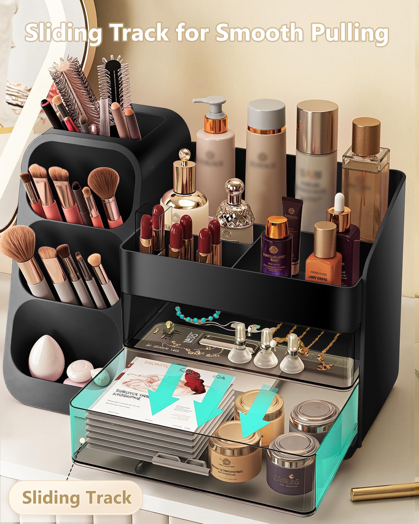 Anylady desktop countertop organizer elevates space with sleek design and easy reach of essentials.