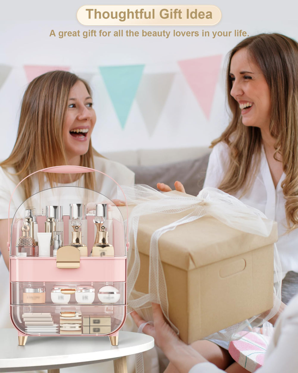 Anylady dust protection top blocks dust and hair from brushes and makeup.