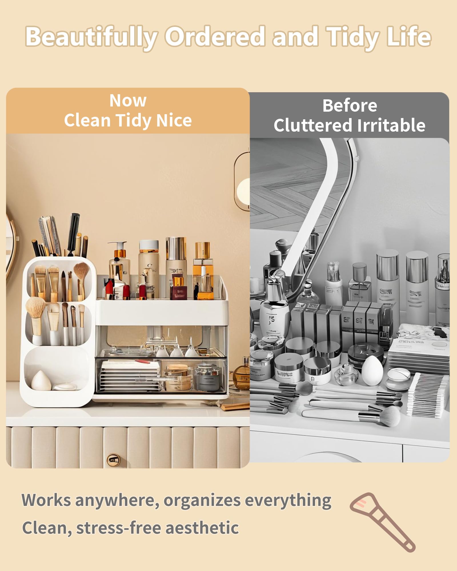 Anylady makeup organizer gift-ready design suits moms and friends.