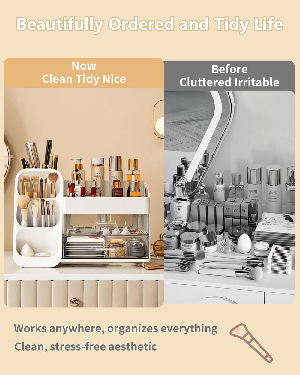 Anylady makeup organizer gift-ready design suits moms and friends.