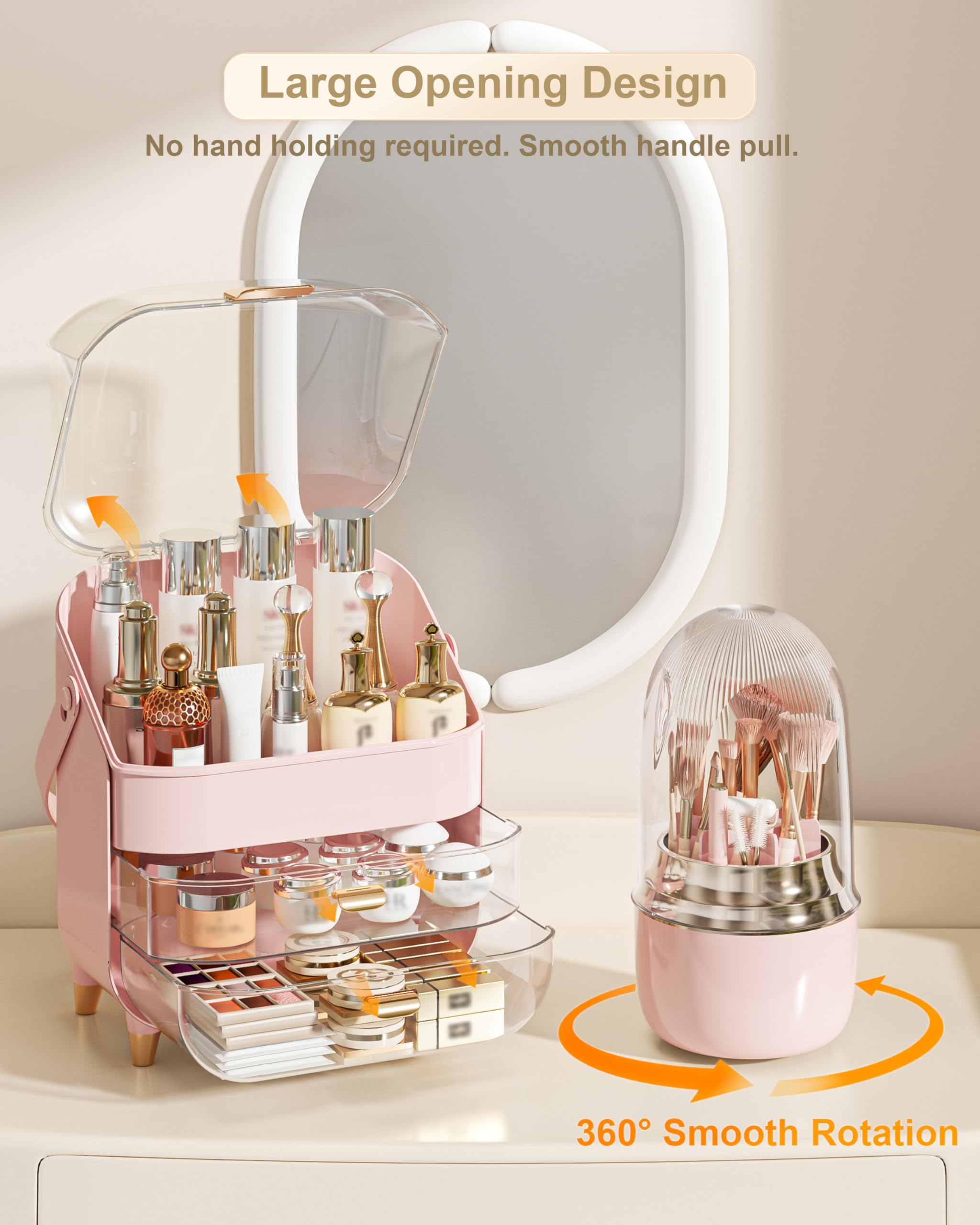 Anylady perfume and jewelry storage neatly showcases essentials while protecting surfaces.