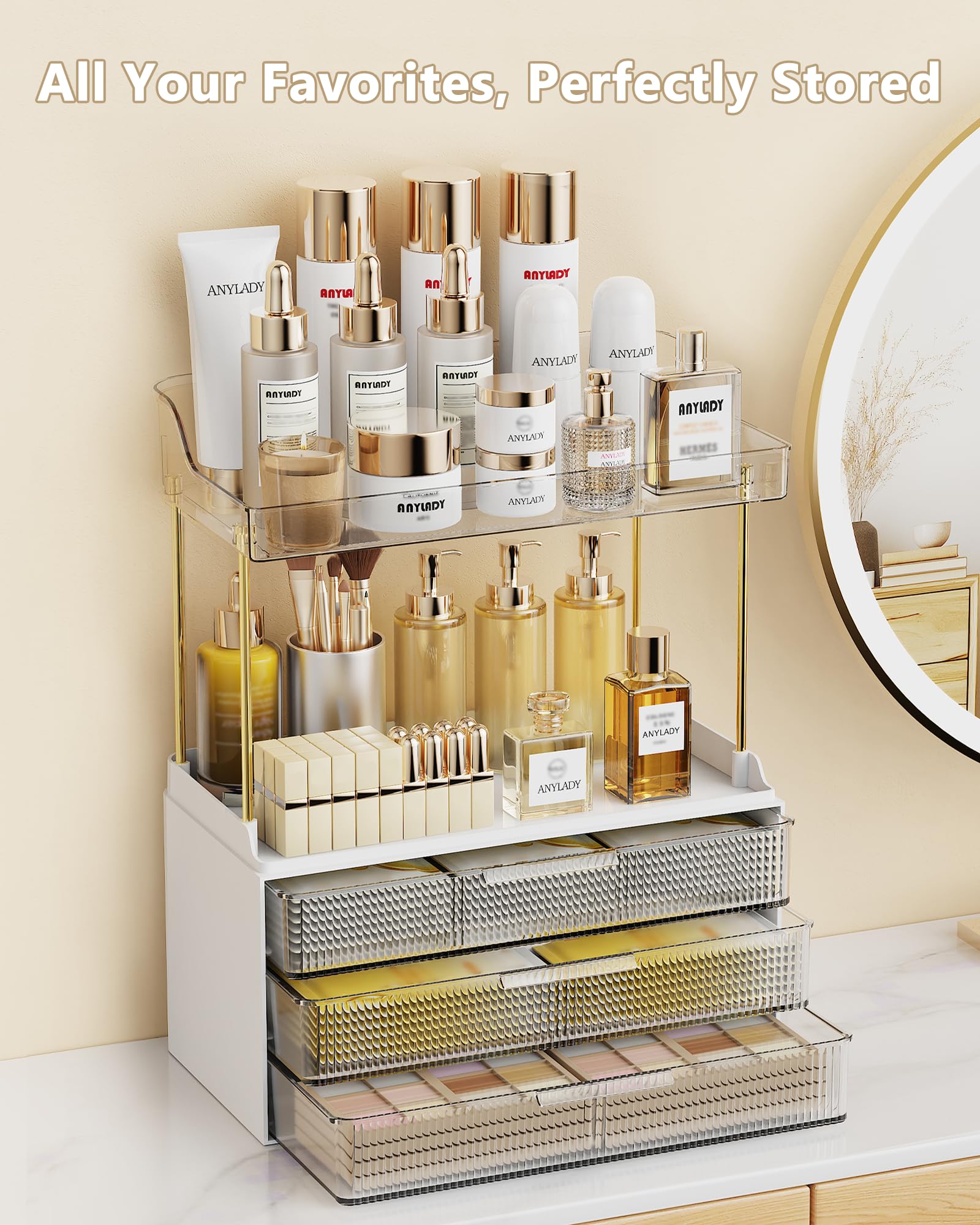 Anylady sturdy steel-frame closeup highlights heavy-duty capacity for daily use.