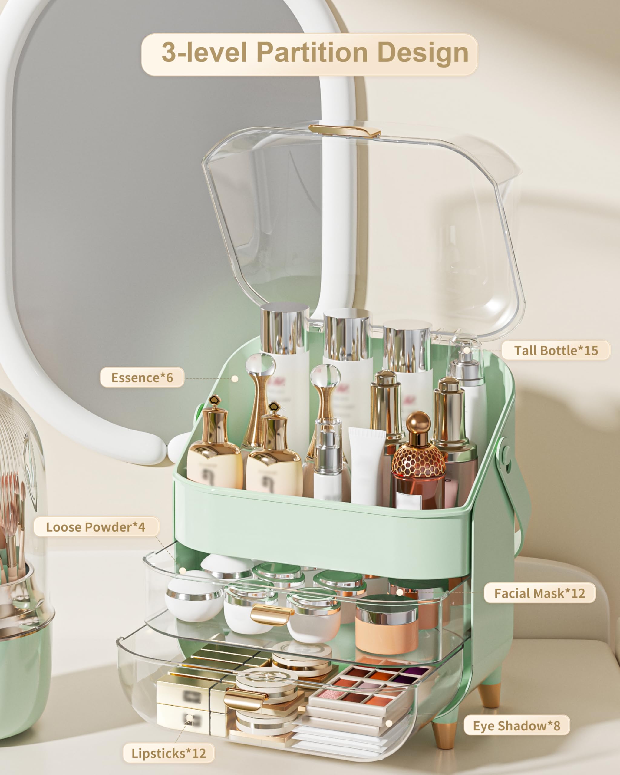 Anylady stylish vanity organizer complements any room decor