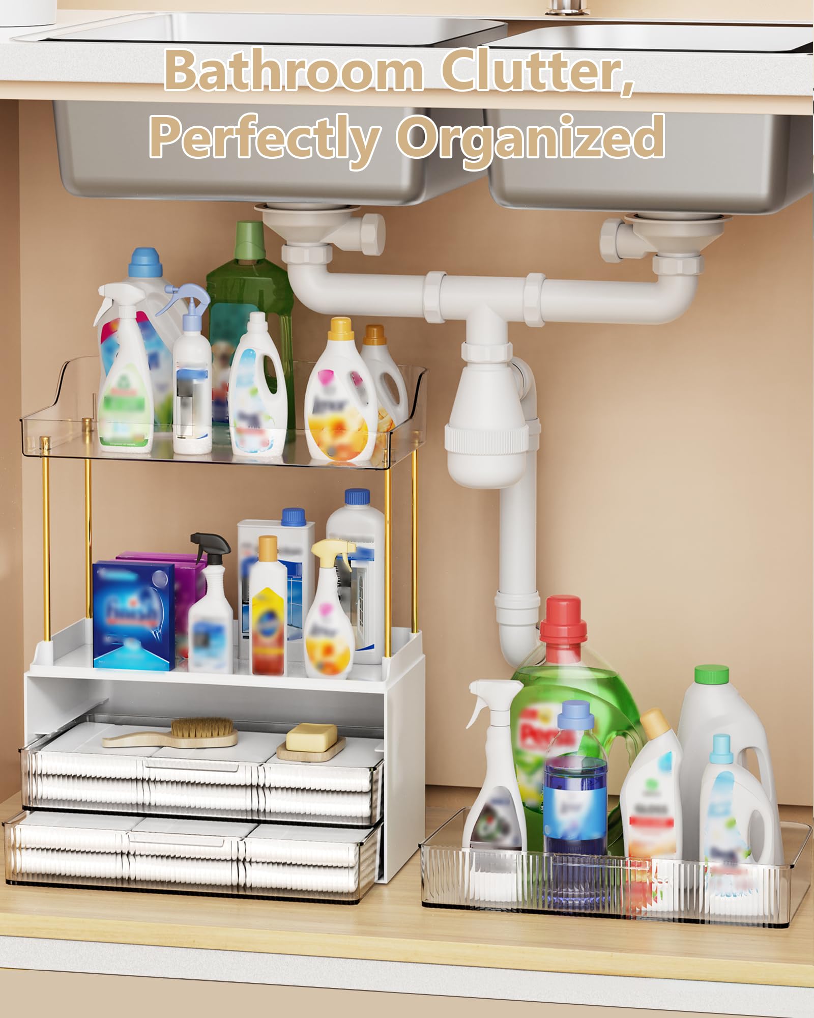 Anylady stylish frosted finish blends with any decor and elevates vanity appeal.